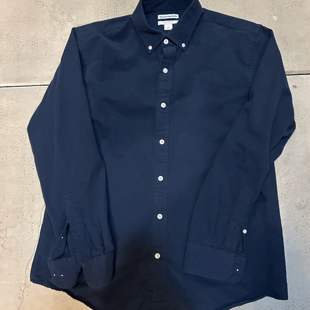 BOGO Amazon Essentials Slim Fit Navy Oxford L